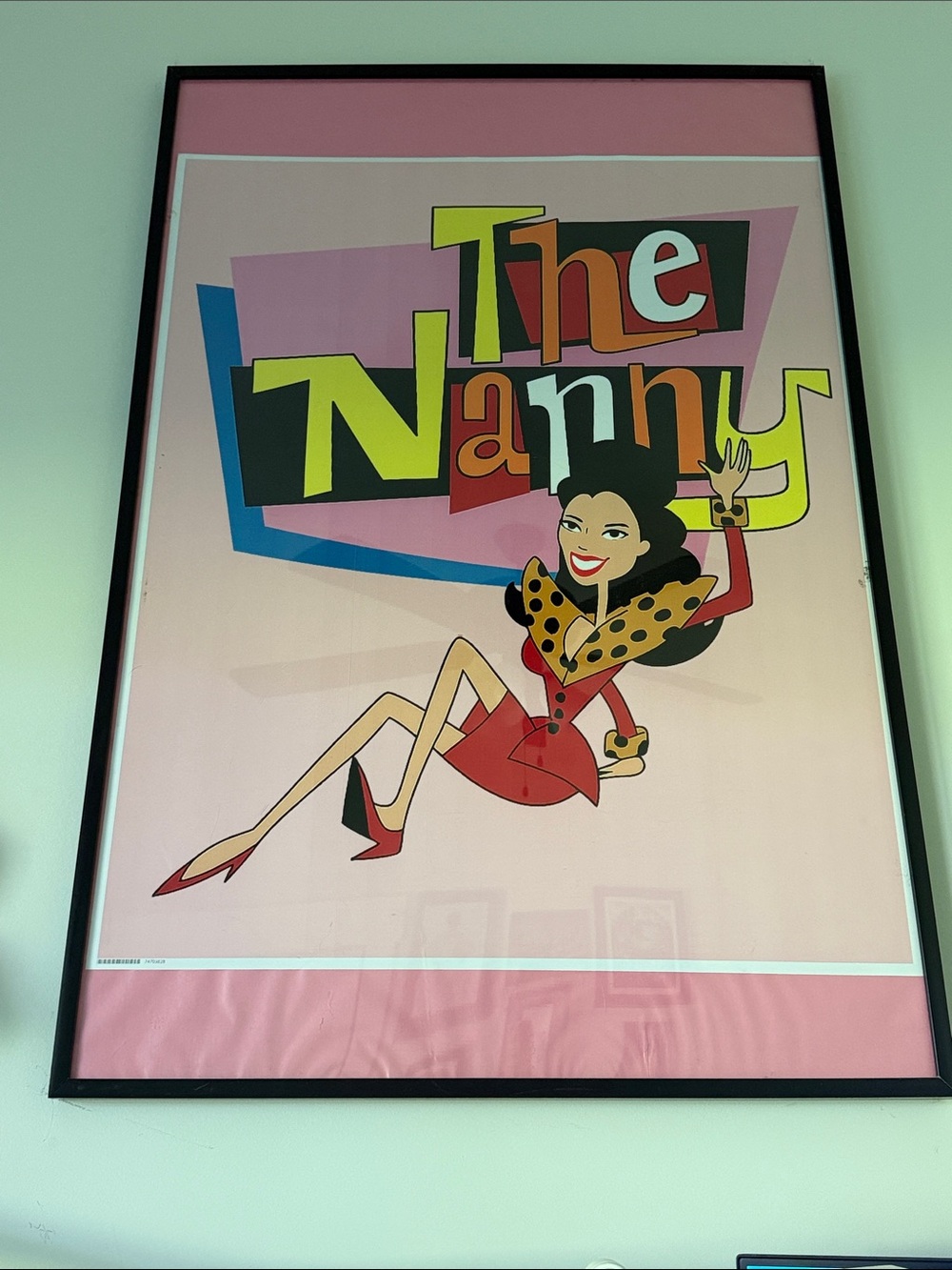 The Nanny Retro Poster Print - Pink Red Pop Art